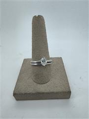 Lady's Diamond Engagement Ring .50 CT. 18K White Gold 5.1g